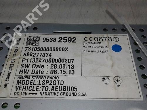 Radio CHEVROLET TRAX 1.7 TD | BP4841771E6 