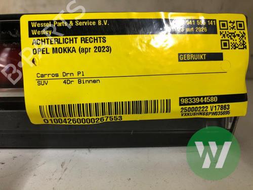 Right taillight OPEL MOKKA 1.2 (76) | BP38283169C35 - Image 3