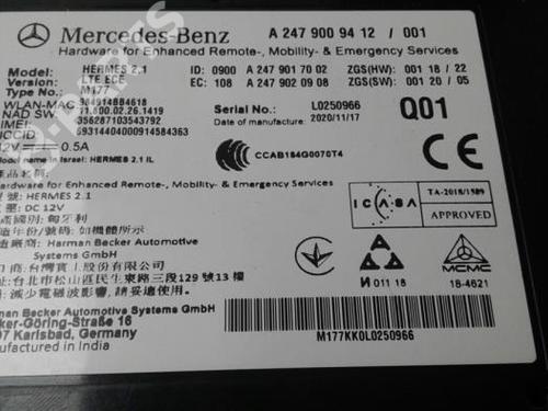 Control unit MERCEDES-BENZ EQV (W447) EQV 300 (447.813, 447.815) | BP9591730M11