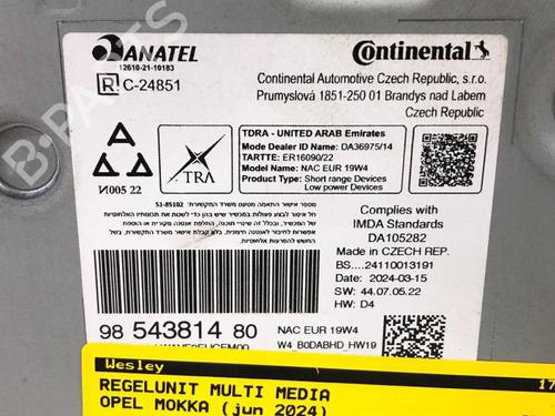 Control unit OPEL MOKKA 1.2 (76) | BP39913863M11 - Image 4