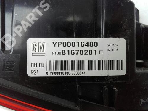 Right taillight VAUXHALL GRANDLAND X / GRANDLAND (A18) 1.6 Turbo D (75) | BP9101622C35