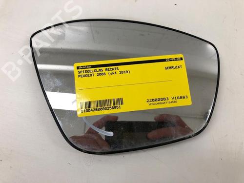Cristal de espejo derecho PEUGEOT 2008 I (CU_) 1.2 THP 130 / PureTech 130 (130 hp) 29121997