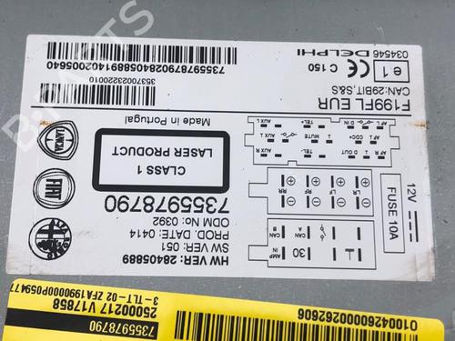 Bilradio FIAT PUNTO (199_) 0.9 (101 hp) 31319426