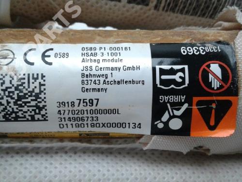 Left curtain airbag OPEL ASTRA K (B16) 1.4 Turbo (68) | BP9102031C11 