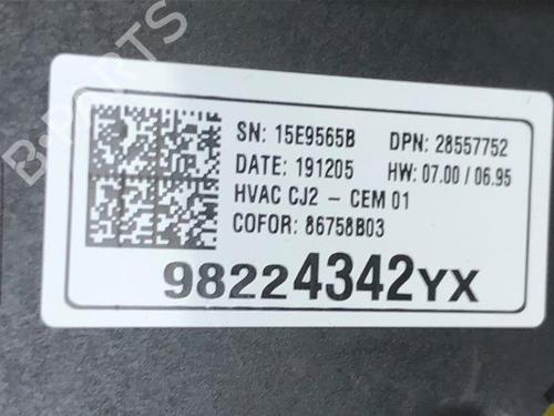 Used Climate control OPEL GRANDLAND / GRANDLAND X (A18, P1UO) 1.6 Turbo Hybrid4 (300 hp) 19277553