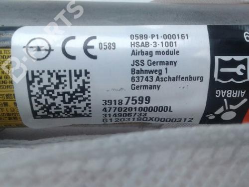 Left curtain airbag OPEL ASTRA K Sports Tourer (B16) 1.4 Turbo (35) | BP9101977C11 