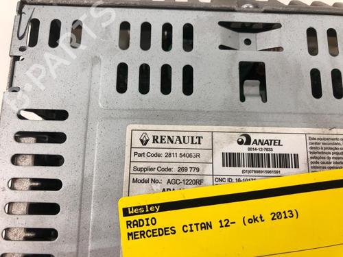Radio MERCEDES-BENZ CITAN Box Body/MPV (W415) 109 CDI (415.601, 415.603, 415.605) | BP28017053E6 