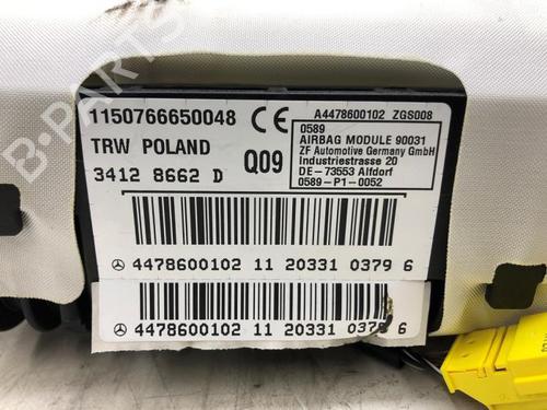 Used Passenger airbag MERCEDES-BENZ EQV (W447) EQV 300 (447.813, 447.815) (204 hp) 24476503