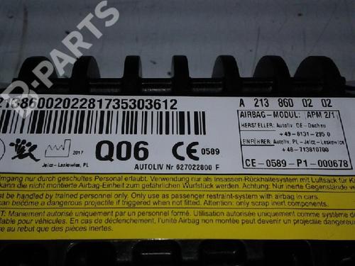 Passenger airbag MERCEDES-BENZ E-CLASS Convertible (A238) E 300 (238.448) | BP9100984C10 