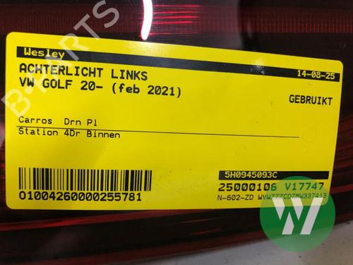 Left taillight VW GOLF VIII (CD1, DA1) 1.5 eTSI | BP39914024C34 - Image 3