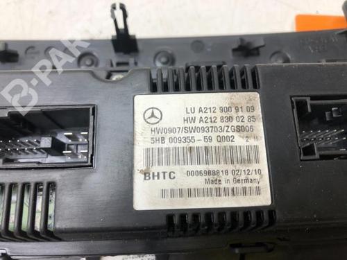 Climate control MERCEDES-BENZ E-CLASS (W212) E 200 CGI (212.048, 212.148) | BP10355177I5 