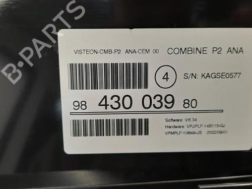 Instrument cluster PEUGEOT 208 II (UB_, UP_, UW_, UJ_) 1.5 BlueHDI 100 | BP23582727C47 