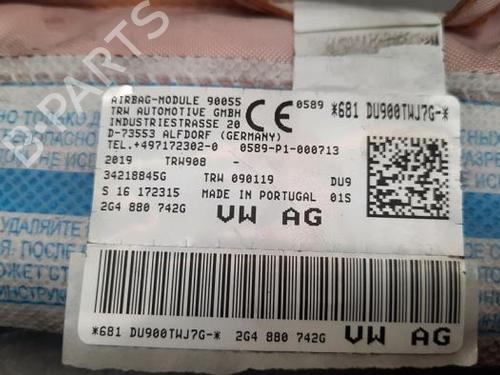 Right curtain airbag VW POLO VI (AW1, BZ1, AE1) 1.6 TDI | BP23600885C12 