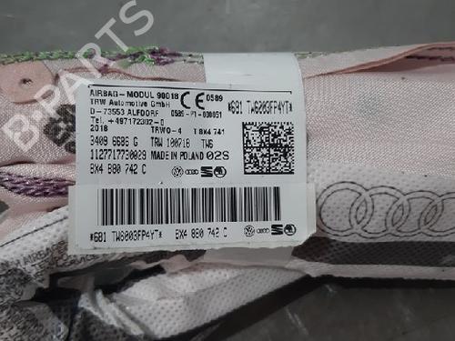 Høyre gardin kollisjonspute AUDI A1 Sportback (8XA, 8XF) 1.0 TFSI (95 hp) 10873093