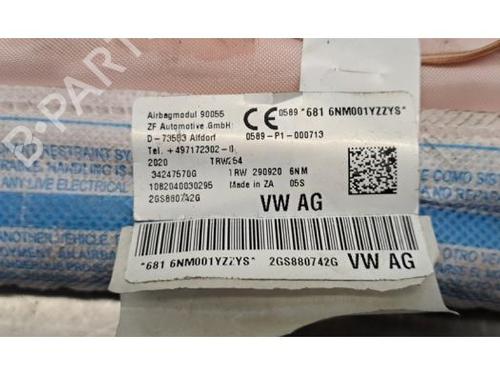 Right curtain airbag VW POLO VI (AW1, BZ1, AE1) 1.0 MPi | BP31371891C12