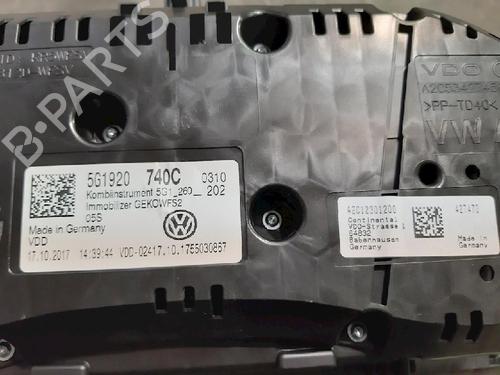 Instrument cluster VW GOLF VII (5G1, BQ1, BE1, BE2) 1.4 TSI | BP10876211C47 