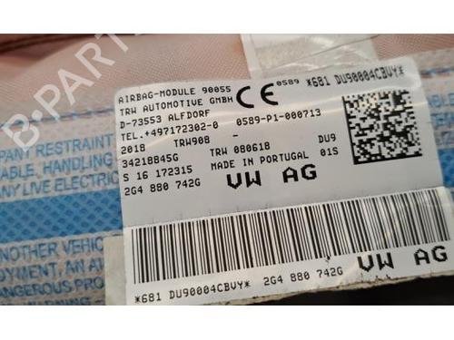 Right curtain airbag VW POLO VI (AW1, BZ1, AE1) 1.0 | BP29195360C12 