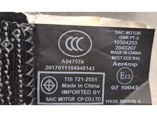 Rear left seatbelt MG MG ZS SUV (AZS1) EV | BP40026083I29 - Image 4