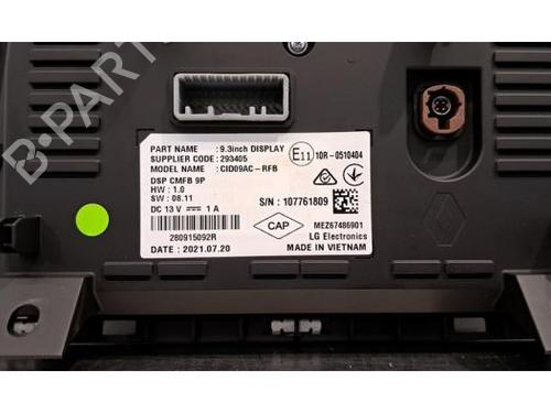 Multifunctionele display RENAULT CLIO V (B7_) 1.5 Blue dCi 100 (B7AD) | BP31324171C48 