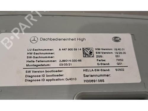 Interior roof light MERCEDES-BENZ VITO Mixto (Double Cabin) (W447) 114 CDI (447.701, 447.703, 447.705) | BP23641959I8 