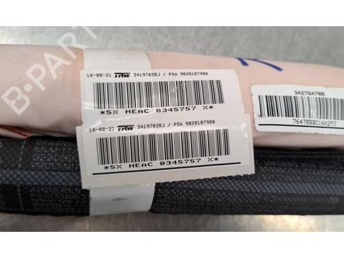 Right curtain airbag PEUGEOT 5008 II (MC_, MJ_, MR_, M4_) 1.5 BlueHDi 130 (MCYHZJ, MCYHZR, MCYHZX) | BP29468144C12 