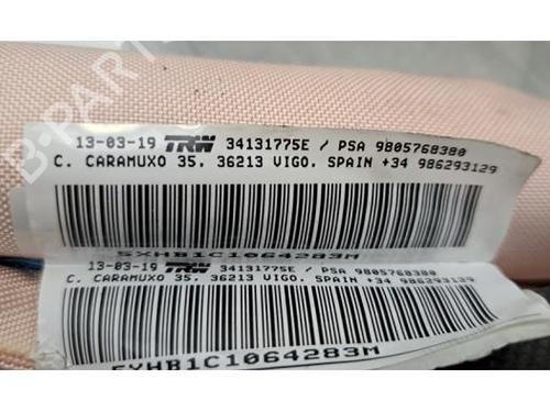 Right curtain airbag PEUGEOT 308 II (LB_, LP_, LW_, LH_, L3_) 1.2 THP 130 | BP23642464C12 