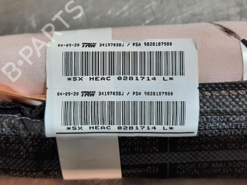 Right curtain airbag PEUGEOT 5008 II (MC_, MJ_, MR_, M4_) 2.0 BlueHDi 180 (MJEHZW, MJEHZR, MJEHZP) | BP23626372C12 