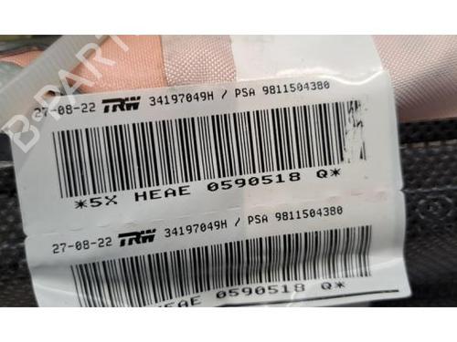 Right curtain airbag PEUGEOT 3008 II SUV (MC_, MR_, MJ_, M4_) 1.5 BlueHDi 130 | BP30046695C12 