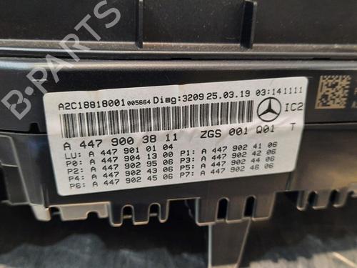 Instrument cluster MERCEDES-BENZ VITO Van (W447) 119 CDI / BlueTEC 4x4 (447.601, 447.603, 447.605) | BP10896466C47 
