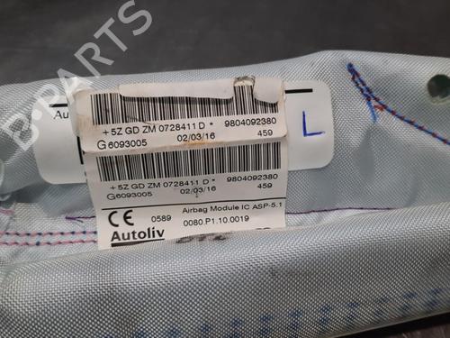 Left curtain airbag PEUGEOT 208 I (CA_, CC_) 1.2 VTI 82 | BP15035036C11 