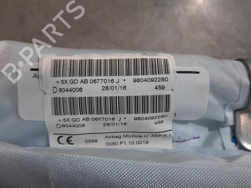 Right curtain airbag PEUGEOT 208 I (CA_, CC_) 1.0 VTi | BP23631606C12