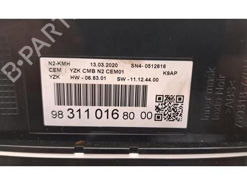 Instrument cluster PEUGEOT PARTNER Box Body/MPV (K9) 1.5 BlueHDi 100 | BP29621324C47 