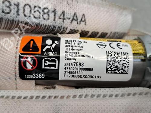 Right curtain airbag OPEL ASTRA K (B16) 1.6 CDTi (68) | BP23600374C12 
