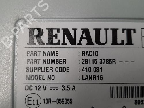 Radio RENAULT SCÉNIC IV (J9_) 1.5 dCi 95 | BP15016020E6 