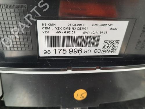 Instrument cluster PEUGEOT RIFTER 1.2 PureTech 130 | BP15039190C47 