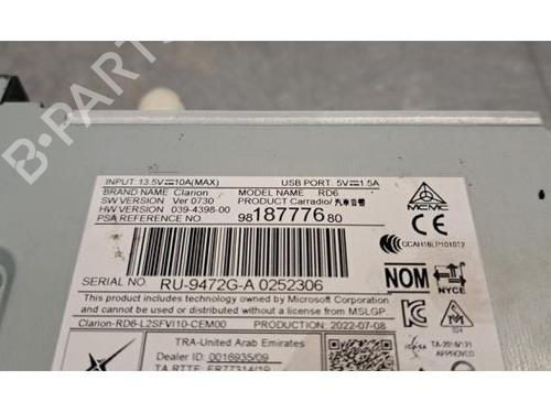 Radio PEUGEOT EXPERT Van (V_) 1.5 BlueHDi 100 | BP24157353E6 