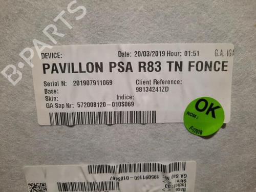 Interior roof PEUGEOT 508 II (FB_, FH_, F3_) 1.5 BlueHDI 130 (FBYHZJ, FBYHZR) | BP29701297I12 