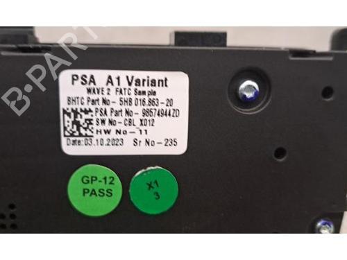 Climate control CITROËN C3 IV (CC_, CB_) ë-C3 (CBZYAZ) | BP32408361I5