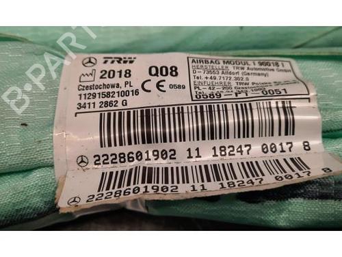 Right curtain airbag MERCEDES-BENZ S-CLASS (W222, V222, X222) S 350 d 4-matic (222.021, 222.121) | BP23607556C12 