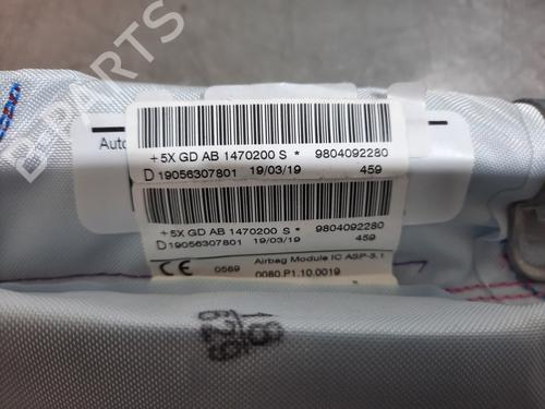 Right curtain airbag PEUGEOT 208 I (CA_, CC_) 1.2 VTI 82 | BP15033453C12 