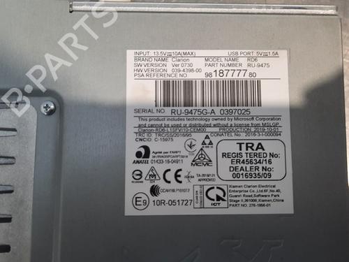 Radio TOYOTA PROACE Van (MDZ_) 2.0 D4d (MDZ3) | BP17562986E6 