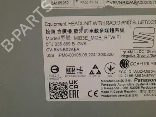 Radio SEAT ARONA (KJ7, KJP) 1.0 TSI | BP23589122E6 