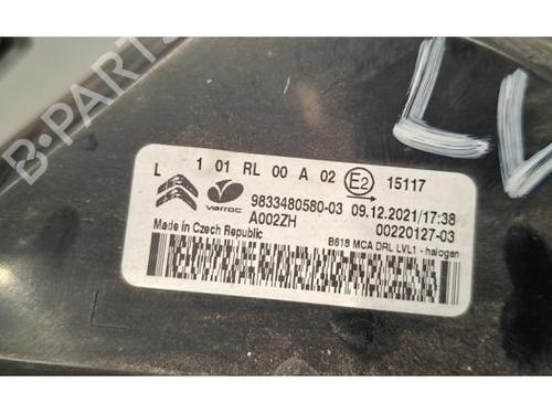 Left daytime light CITROËN C3 III (SX) 1.5 BlueHDi 100 (SXYHYP, SXYHTU) | BP31705370C104 