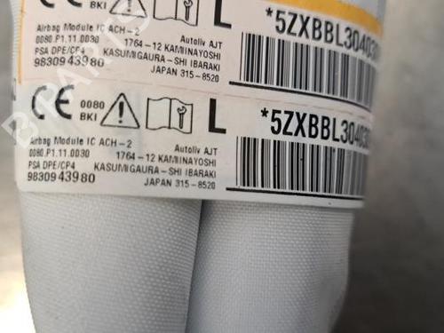 Left curtain airbag PEUGEOT 308 III (FB_, FH_, FP_, F3_, FM_) BlueHDi 130 (FBYHZL, FBYHZT) | BP23621152C11 