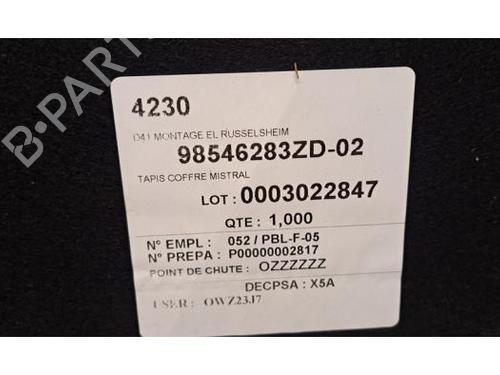 Rear parcel shelf DS DS 4 II (FR_, FB_, F3_, FP_) PureTech 225 (FP5GGT) | BP40517729C85 - Image 2