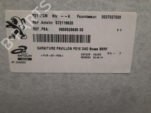 Interiør tag PEUGEOT 208 II (UB_, UP_, UW_, UJ_) 1.2 PureTech 100 | BP24185091I12 
