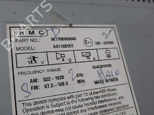 Radio HYUNDAI i10 II (BA, IA) 1.0 | BP10875773E6 