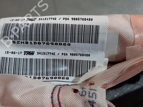 Left curtain airbag PEUGEOT 308 SW II (LC_, LJ_, LR_, LX_, L4_) 1.6 BlueHDi 100 | BP23587612C11 
