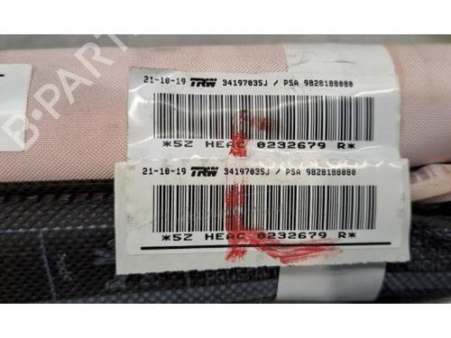 Left curtain airbag PEUGEOT 5008 II (MC_, MJ_, MR_, M4_) 1.5 BlueHDi 130 (MCYHZJ, MCYHZR, MCYHZX) | BP29389149C11
