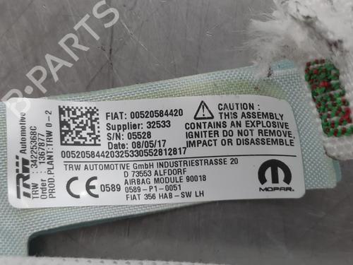 Left curtain airbag FIAT TIPO Estate (356_, 357_) 1.3 D (356WXH1A) | BP17112721C11 